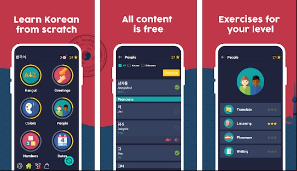learn korean beginners MOD APK Android