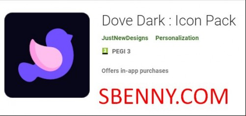 Dove Dark : Icon Pack MOD APK