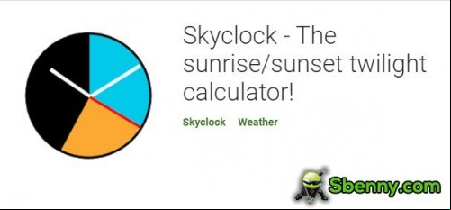 Skyclock - The sunrise/sunset twilight calculator!