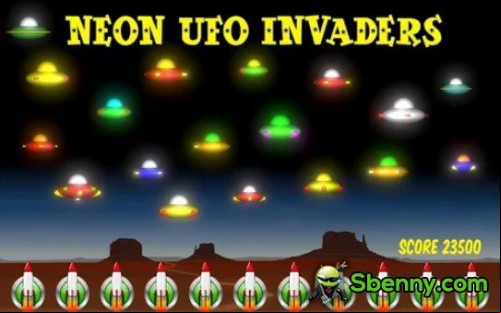 Neon UFO Invaders Pro APK
