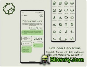 PixLinear Dark Icon Pack MOD APK