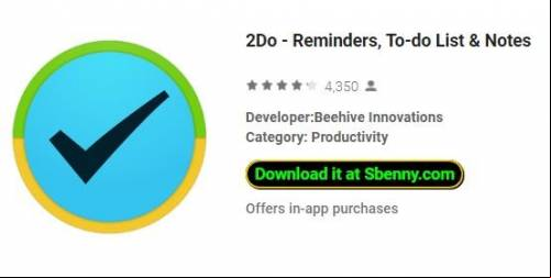 2Do - Reminders, To-do List &amp; Notes MOD APK